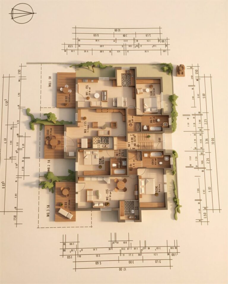 Grundriss Wohnung - (KI generiert)