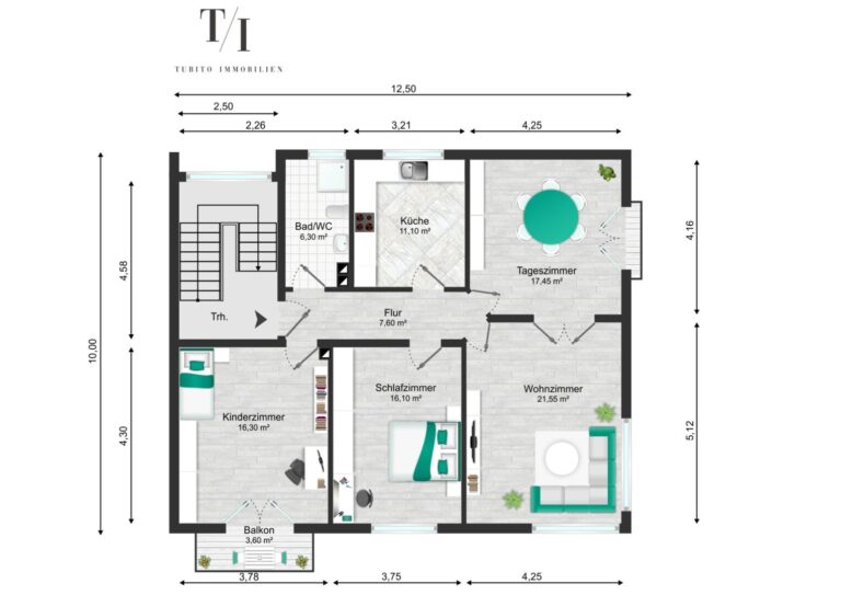 Grundriss 2 Og u. 3 OG